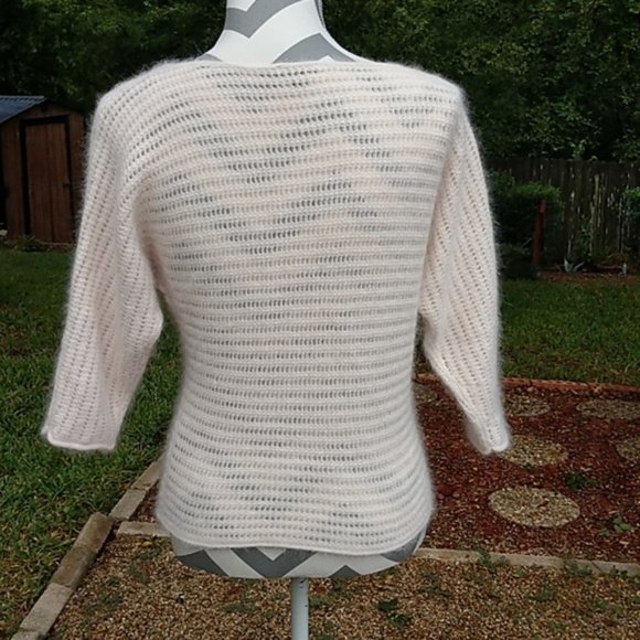 Ann Taylor Rabbit Hair 3/4 Sleeve Top - Picture 2 of 7